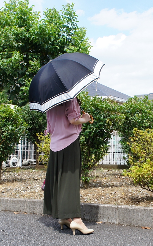 ベルメゾンデイズ　特殊二重張り　晴雨兼用傘　UV日傘