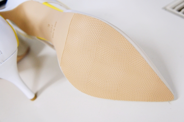 ベルメゾン　イタリア靴　日本製本革クロスラインパンプス(ベネビス)