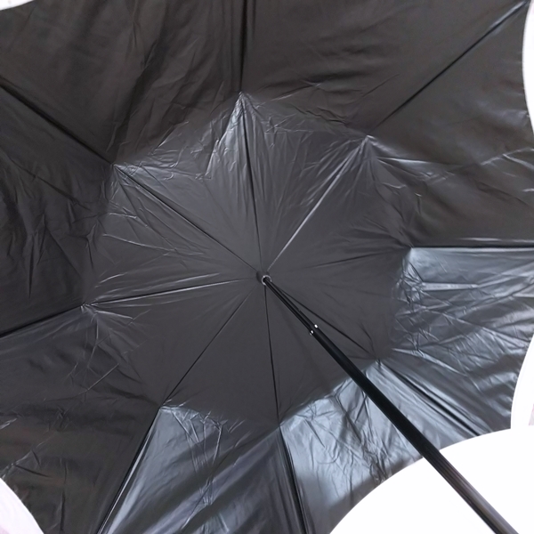 ベルメゾン　折りたたみ日傘　晴雨兼用　二重張り　かわず張り日傘